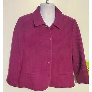 Cabelas Womens Waffle Knit Pink Button Diwn Jacket Size Large Cabincore Preppy